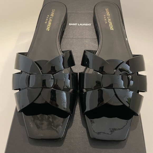 YSL Saint Laurent Nu Pieds Slide Sandal Shoes EU 38.5 - Picture 8 of 12